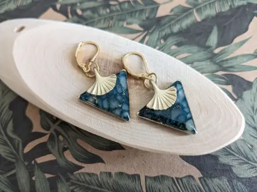 Water Lilies Earrings - Model 2